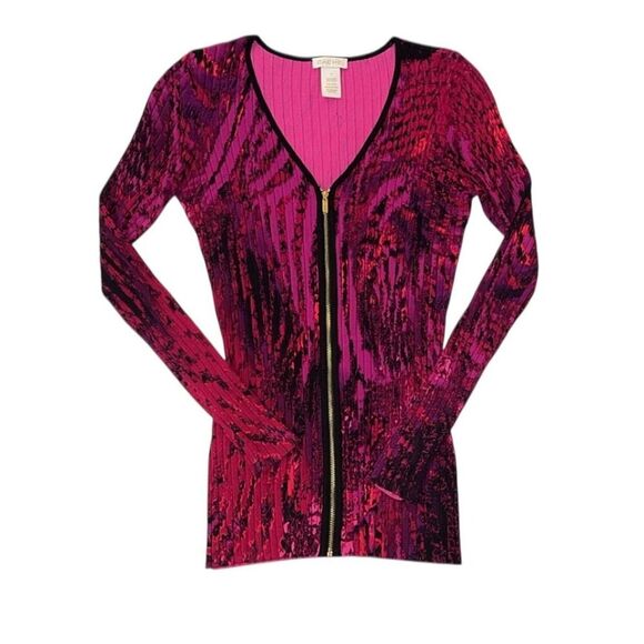 Cache Tops - Cache Vintage Pink and black print long sleeve top